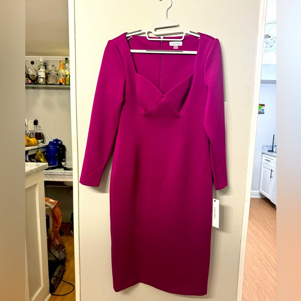 Calvin Klein bodycon dress long sleeve